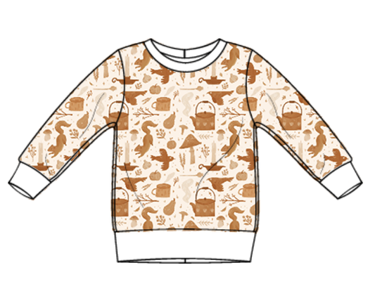 Autumn Forage brushed cotton sweatshirt