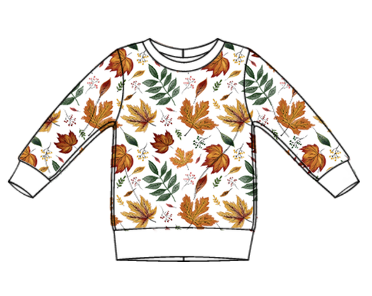 Autumn Leaves brushed cotton sweatshirt