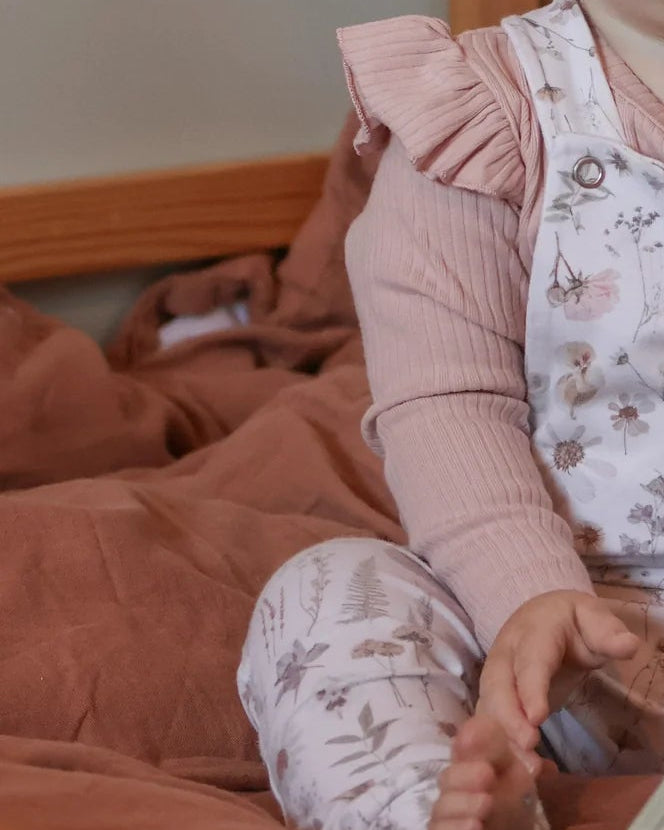 Vintage pink frill top