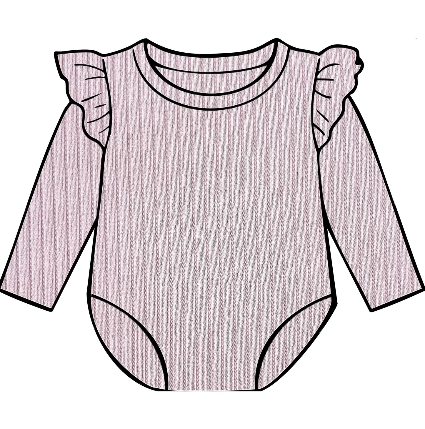 Vintage pink frill bodysuit