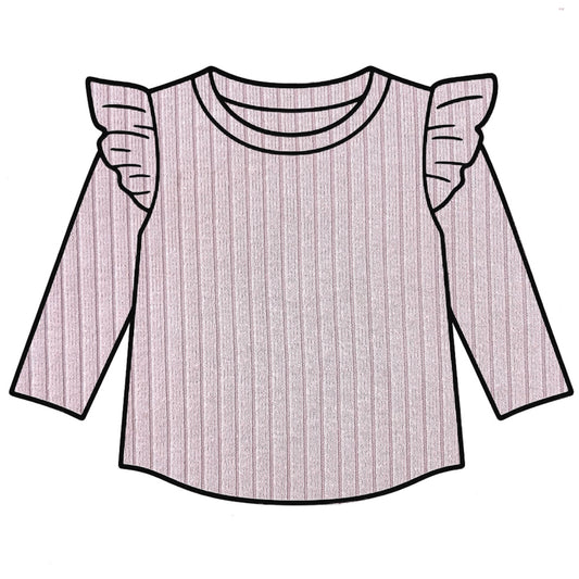 Vintage pink frill top