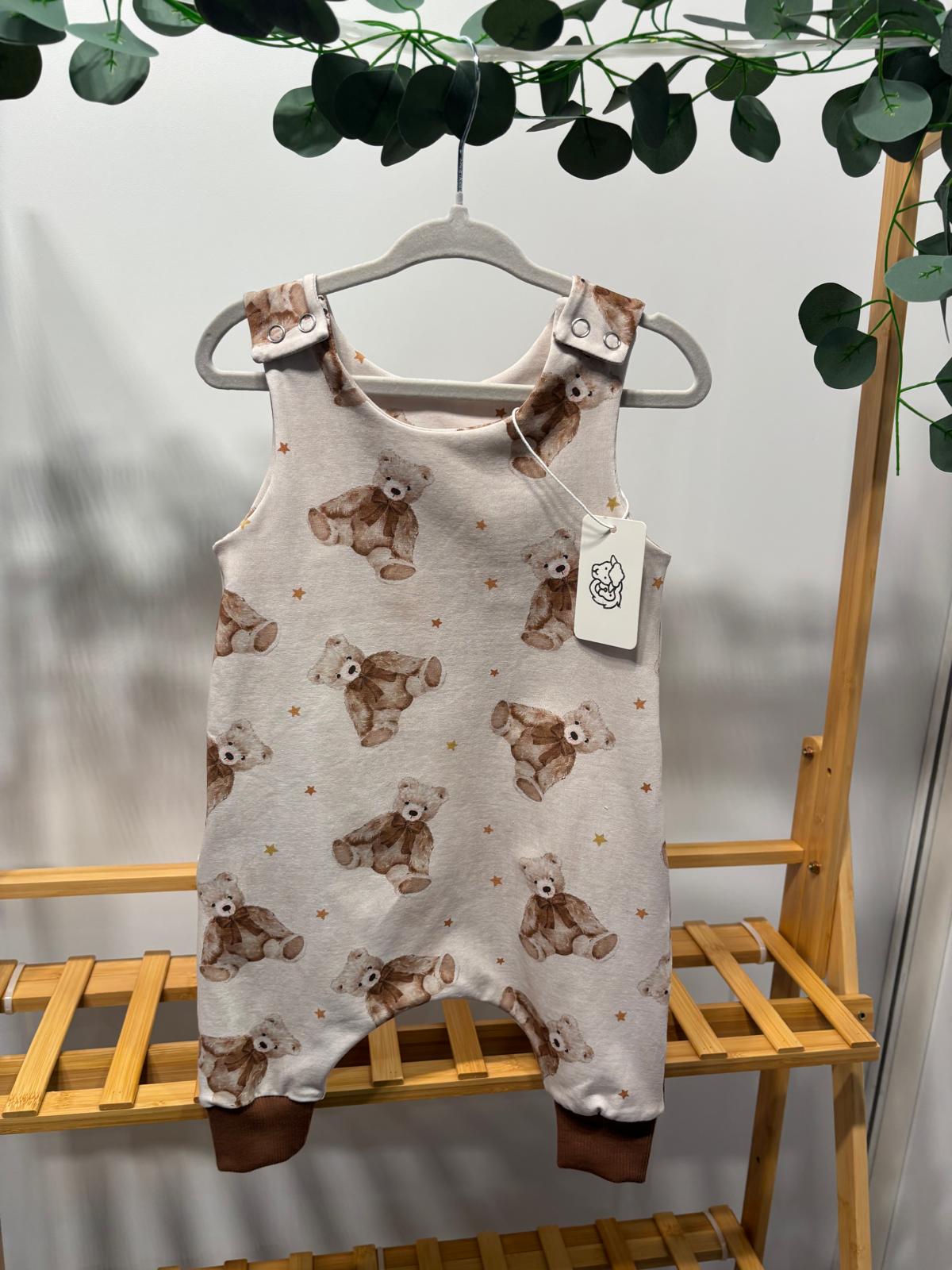 Teddy Bear relaxed romper (3-6, 6-9 & 9-12 Months)
