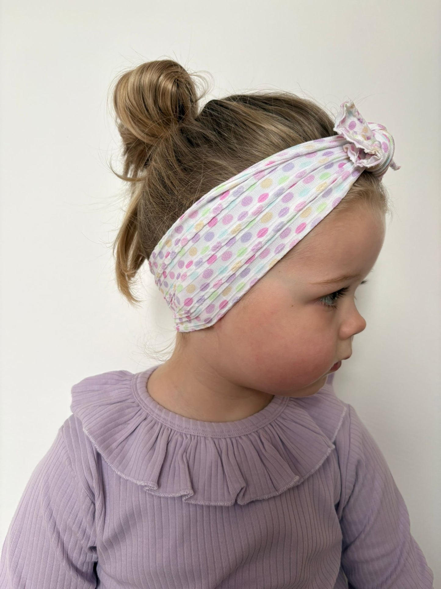 Lilac ruffle collar bodysuit