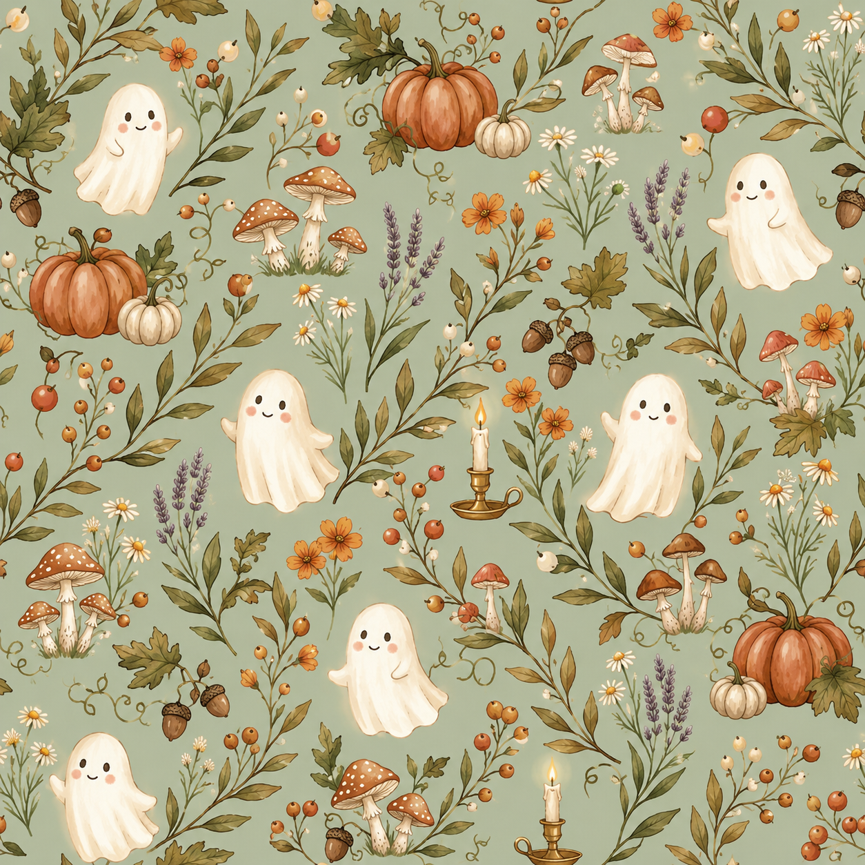Ghostly Garden - Organic Jersey Cotton