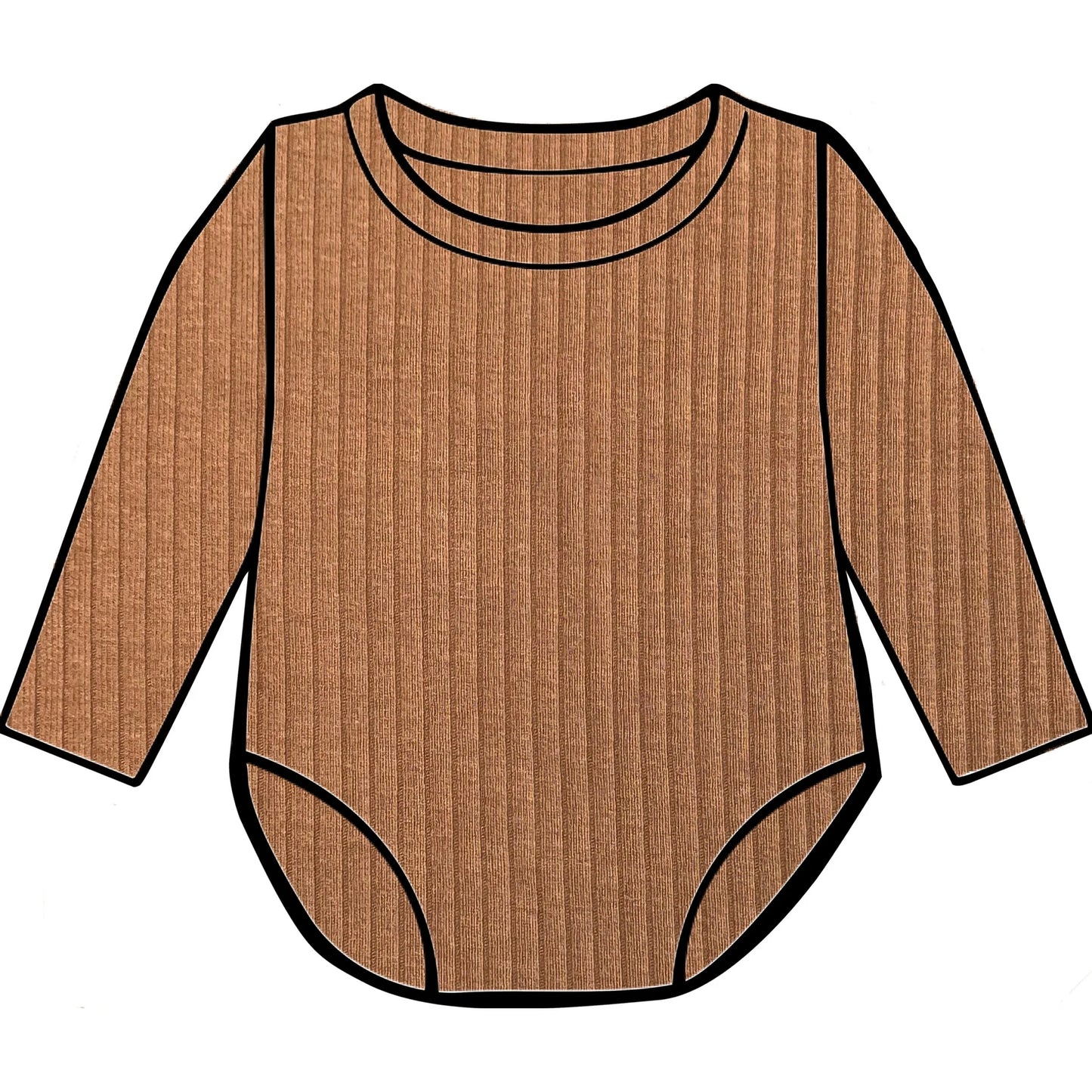 Rust ribbed bodysuit