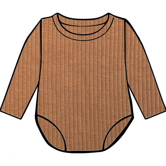 Rust ribbed bodysuit